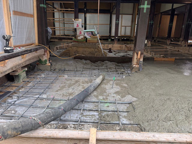 志賀町古民家⑭コンクリート打設2