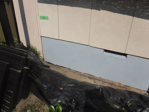 新潟市西区鈴木邸　炭素繊維　耐震補強工事一連の工程3　下地完成